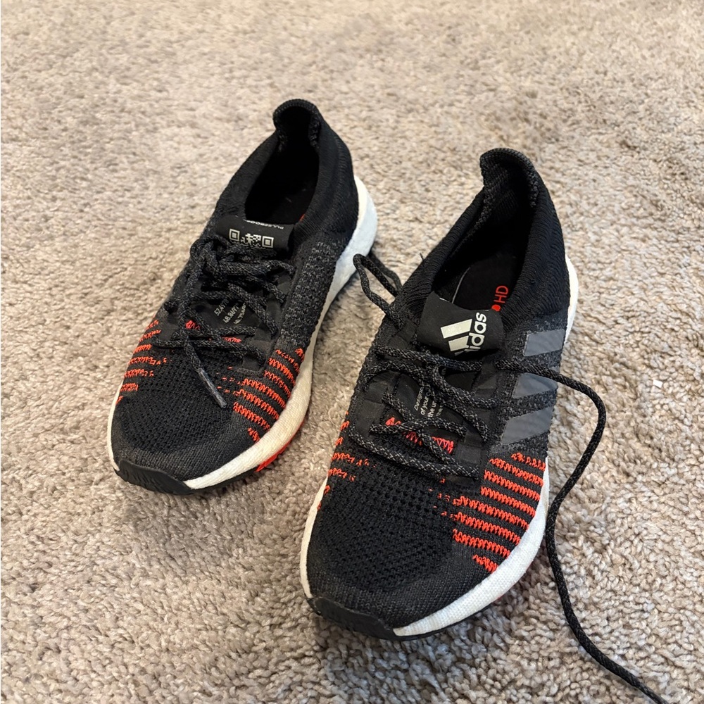 Adidas Black and Red Running Shoes